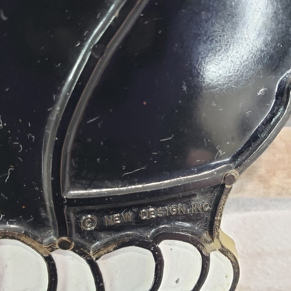 New Design Halloween Black White Cat & Pumpkin Plastic Sun Catcher Window 8 Inch - Picture 6 of 8